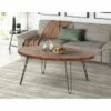 44" Hudson Oval Coffee Table Dark Brown/Black - Summerland Home 2 44" Hudson Oval Coffee Table Dark Brown/Black - Summerland Home -Coffee Tables Elegant store unnamed file 5507