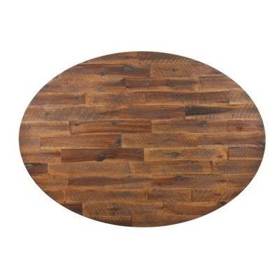 44" Hudson Oval Coffee Table Dark Brown/Black - Summerland Home 10 44" Hudson Oval Coffee Table Dark Brown/Black - Summerland Home - Image 8