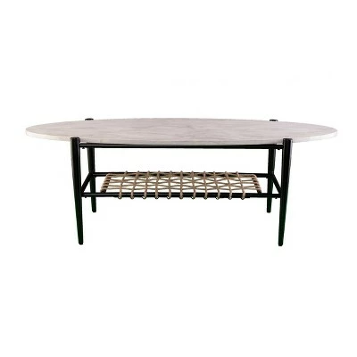 Holly & Martin Relckin Faux Marble Cocktail Table White/Black - Holly & Martin 7 Holly & Martin Relckin Faux Marble Cocktail Table White/Black - Holly & Martin - Image 5