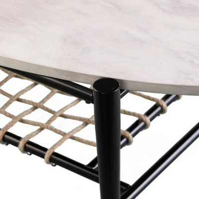 Holly & Martin Relckin Faux Marble Cocktail Table White/Black - Holly & Martin 9 Holly & Martin Relckin Faux Marble Cocktail Table White/Black - Holly & Martin - Image 7
