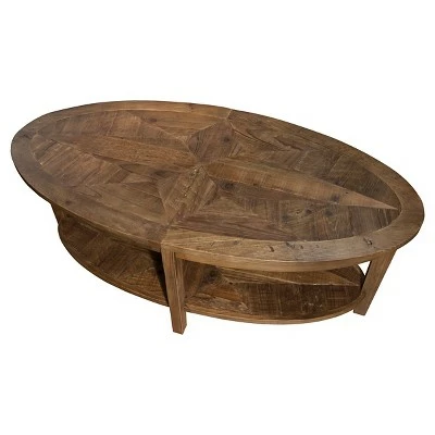 48" Revive Reclaimed Oval Coffee Table Natural - Alaterre Furniture 3 48" Revive Reclaimed Oval Coffee Table Natural - Alaterre Furniture