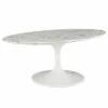 Lippa 42" OvalShaped Artificial Marble Coffee Table White - Modway -Coffee Tables Elegant store unnamed file 5546