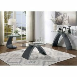 Gummerton Glass Top Coffee Table - miBasics Black High Gloss -Coffee Tables Elegant store unnamed file 5572