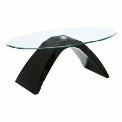 Gummerton Glass Top Coffee Table - miBasics Black High Gloss -Coffee Tables Elegant store unnamed file 5574