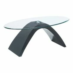 Gummerton Glass Top Coffee Table - miBasics Black High Gloss -Coffee Tables Elegant store unnamed file 5575