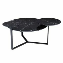 Wibeau Faux Marble Cocktail Table Black - Aiden Lane -Coffee Tables Elegant store unnamed file 5622