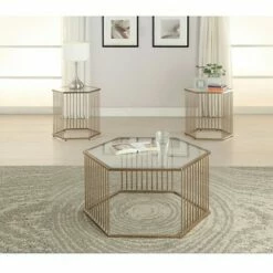 Coffee Table Brass - Acme Furniture