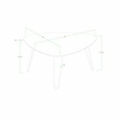 Gibby Hairpin Leg Wood Coffee Table Walnut - Saracina Home -Coffee Tables Elegant store unnamed file 5631