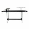 Klindells Faux Marble Cocktail Table Black/Gold - Aiden Lane