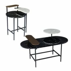 Klindells Faux Marble Cocktail Table Black/Gold - Aiden Lane -Coffee Tables Elegant store unnamed file 5642