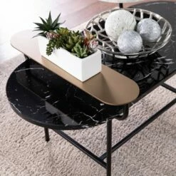 Klindells Faux Marble Cocktail Table Black/Gold - Aiden Lane -Coffee Tables Elegant store unnamed file 5644