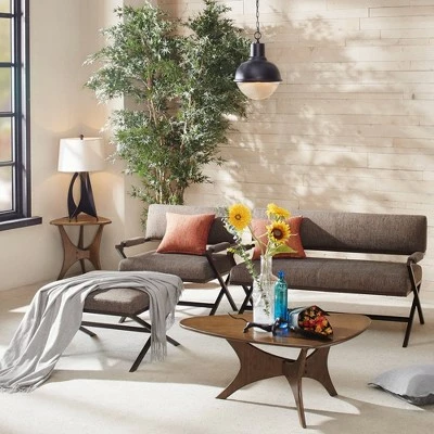 Ink+Ivy Blaze Triangle Wood Coffee Table Pecan 4 Ink+Ivy Blaze Triangle Wood Coffee Table Pecan - Image 2