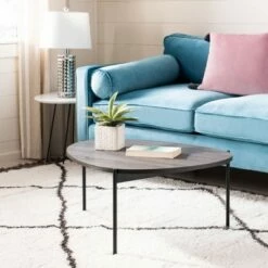 Sven Coffee Table Dark Gray Oak/Black - Safavieh