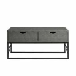 Faux Shagreen Modern 2 Drawer Coffee Table - Saracina Home Gray 12 Faux Shagreen Modern 2 Drawer Coffee Table - Saracina Home Gray -Coffee Tables Elegant store unnamed file 575