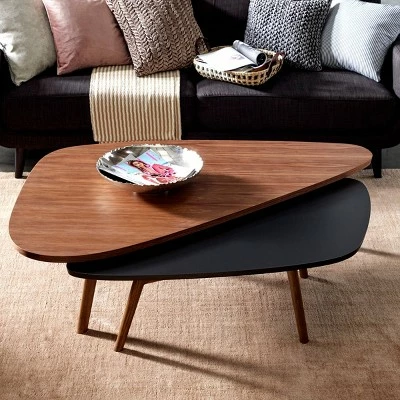 Contemporary Wood Coffee Table Red - Venus Williams Collection 3 Contemporary Wood Coffee Table Red - Venus Williams Collection