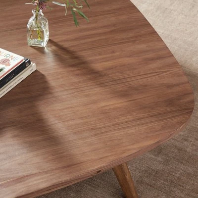 Contemporary Walnut Veneer Coffee Table Brown - Venus Williams Collection 4 Contemporary Walnut Veneer Coffee Table Brown - Venus Williams Collection - Image 2