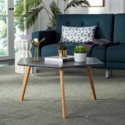 Hexagon Coffee Table - Gray / Oak - Safavieh