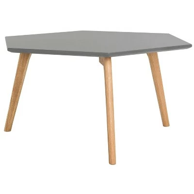 Hexagon Coffee Table - Gray / Oak - Safavieh 4 Hexagon Coffee Table - Gray / Oak - Safavieh - Image 2