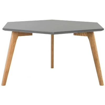 Hexagon Coffee Table - Gray / Oak - Safavieh 5 Hexagon Coffee Table - Gray / Oak - Safavieh - Image 3