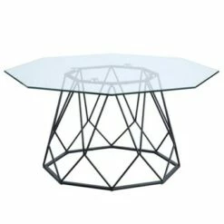 Hamela Glass Top Coffee Table - miBasics Black -Coffee Tables Elegant store unnamed file 5790
