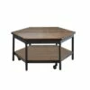Ultimo Hexagon Lift Top Metal Cocktail Brown - Steve Silver Co. -Coffee Tables Elegant store unnamed file 5793