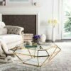 Abena Geometric Coffee Table Gold - Safavieh -Coffee Tables Elegant store unnamed file 5798