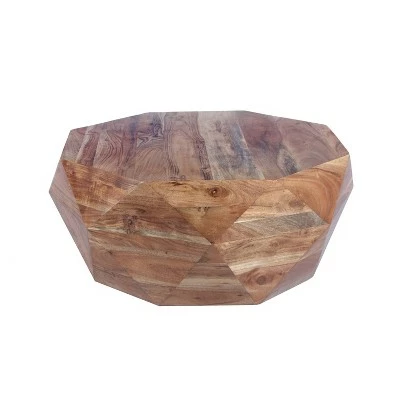 Diamond Shape Acacia Wood Coffee Table Gentle Brown - The Urban Port 2 Diamond Shape Acacia Wood Coffee Table Gentle Brown - The Urban Port