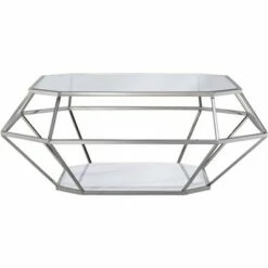 55 Downing Street Modern Polished Stainless Steel Geometric Coffee Table 39 1/2" Wide Silver Glass for Living Room Entryway Office 13 55 Downing Street Modern Polished Stainless Steel Geometric Coffee Table 39 1/2" Wide Silver Glass for Living Room Entryway Office -Coffee Tables Elegant store unnamed file 5850