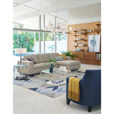 55 Downing Street Modern Polished Stainless Steel Geometric Coffee Table 39 1/2" Wide Silver Glass for Living Room Entryway Office 8 55 Downing Street Modern Polished Stainless Steel Geometric Coffee Table 39 1/2" Wide Silver Glass for Living Room Entryway Office - Image 7