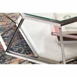 55 Downing Street Modern Polished Stainless Steel Geometric Coffee Table 39 1/2" Wide Silver Glass for Living Room Entryway Office 16 55 Downing Street Modern Polished Stainless Steel Geometric Coffee Table 39 1/2" Wide Silver Glass for Living Room Entryway Office -Coffee Tables Elegant store unnamed file 5853