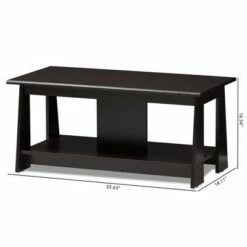 Fionan Modern and Contemporary Finished Coffee Table Dark Brown - Baxton Studio -Coffee Tables Elegant store unnamed file 615