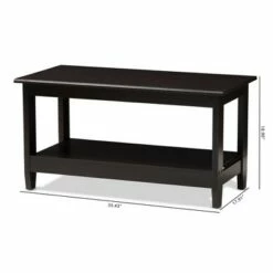 Malena Modern and Contemporary Finished Coffee Table Dark Brown - Baxton Studio -Coffee Tables Elegant store unnamed file 621