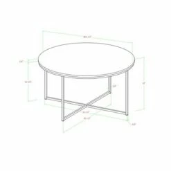 Vivian Glam X Leg Round Coffee Table Faux Marble - Saracina Home Dark Walnut/gold 18 Vivian Glam X Leg Round Coffee Table Faux Marble - Saracina Home Dark Walnut/gold -Coffee Tables Elegant store unnamed file 63