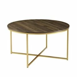Vivian Glam X Leg Round Coffee Table Faux Marble - Saracina Home Dark Walnut/gold 19 Vivian Glam X Leg Round Coffee Table Faux Marble - Saracina Home Dark Walnut/gold -Coffee Tables Elegant store unnamed file 64