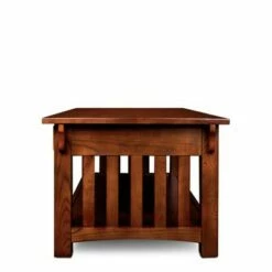 Mission Coffee Table With Drawers And Shelf - Medium Oak - Leick Home -Coffee Tables Elegant store unnamed file 655
