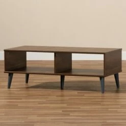 Pierre Coffee Table - Baxton Studio Oak Brown/gray