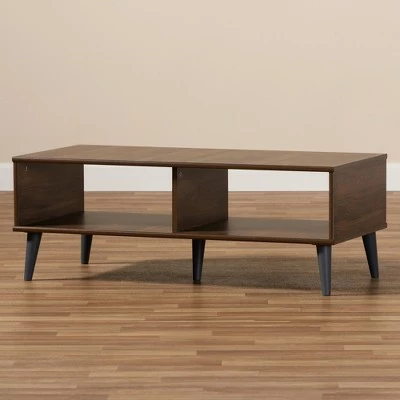 Pierre Coffee Table - Baxton Studio Oak Brown/gray 3 Pierre Coffee Table - Baxton Studio Oak Brown/gray