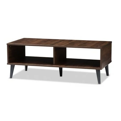 Pierre Coffee Table - Baxton Studio Oak Brown/gray 9 Pierre Coffee Table - Baxton Studio Oak Brown/gray - Image 7