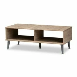 Pierre Coffee Table - Baxton Studio Oak Brown/gray 17 Pierre Coffee Table - Baxton Studio Oak Brown/gray -Coffee Tables Elegant store unnamed file 667