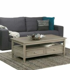 48" Norfolk Coffee Table - WyndenHall Tobacco Brown