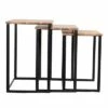 Set of 3 Wooden Nesting Coffee End Tables with Metal Base Brown/Black - The Urban Port 2 Set of 3 Wooden Nesting Coffee End Tables with Metal Base Brown/Black - The Urban Port -Coffee Tables Elegant store unnamed file 693