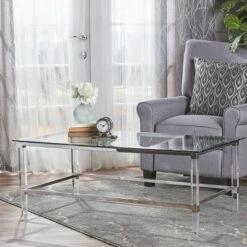 Bayla Modern Coffee Table Clear - Christopher Knight Home