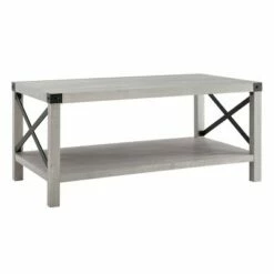 Sophie Rustic Farmhouse X Frame Coffee Table - Saracina Home Dark Walnut -Coffee Tables Elegant store unnamed file 78