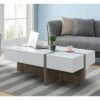 Odelia Coffee Table White/Brown - miBasics