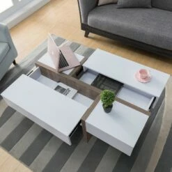 Odelia Coffee Table White/Brown - miBasics -Coffee Tables Elegant store unnamed file 790