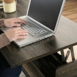 Steel River Lift Top Coffee Table - Sauder Carbon Brown -Coffee Tables Elegant store unnamed file 833