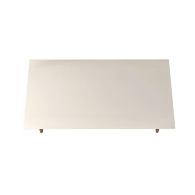 11.81" Utopia High Rectangle Coffee Table with Splayed Legs - Manhattan Comfort Off-white 6 11.81" Utopia High Rectangle Coffee Table with Splayed Legs - Manhattan Comfort Off-white - Image 4