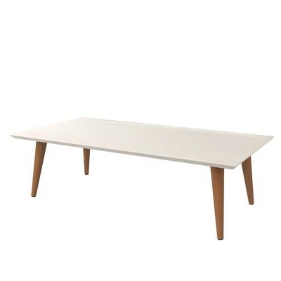 11.81" Utopia High Rectangle Coffee Table with Splayed Legs - Manhattan Comfort Off-white 7 11.81" Utopia High Rectangle Coffee Table with Splayed Legs - Manhattan Comfort Off-white - Image 5