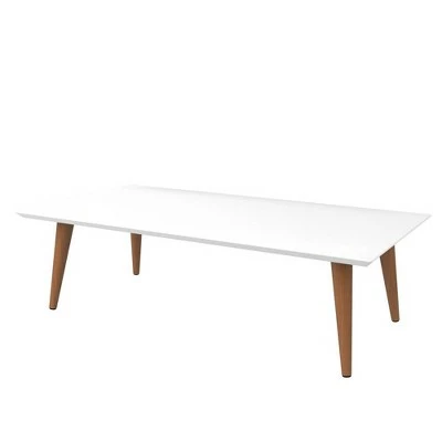 11.81" Utopia High Rectangle Coffee Table with Splayed Legs - Manhattan Comfort Off-white 8 11.81" Utopia High Rectangle Coffee Table with Splayed Legs - Manhattan Comfort Off-white - Image 6