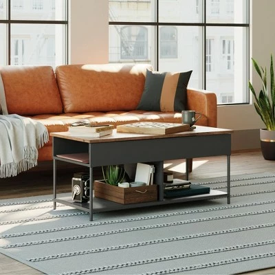Boulevard Café Lift Top Coffee Table Black - Sauder 3 Boulevard Café Lift Top Coffee Table Black - Sauder